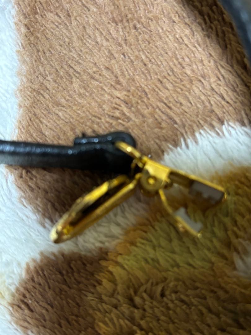 レザーサスペンダー 黒 VERSACE