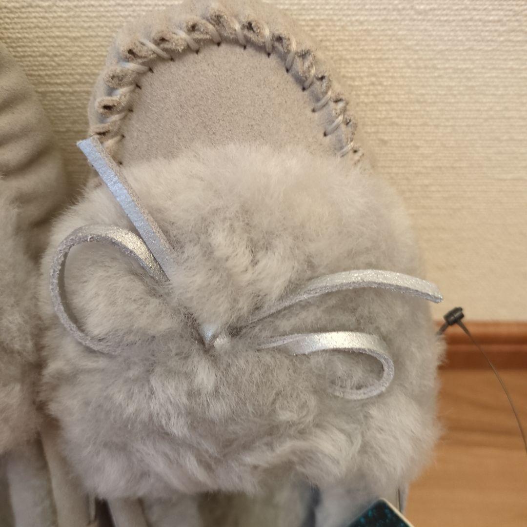 ■新品未使用■EMU Australia ライトグレーモカシン