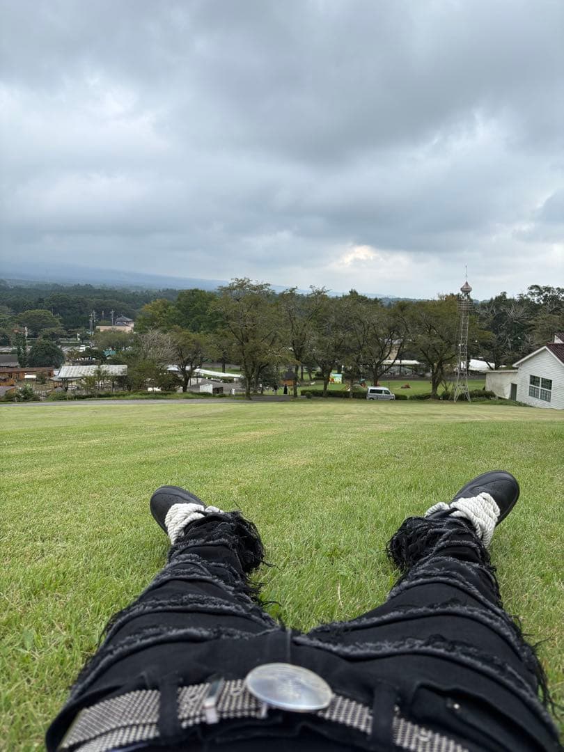 mnml ミニマル　クラッシュデニム　フレアパンツ ブラック　サイズ34