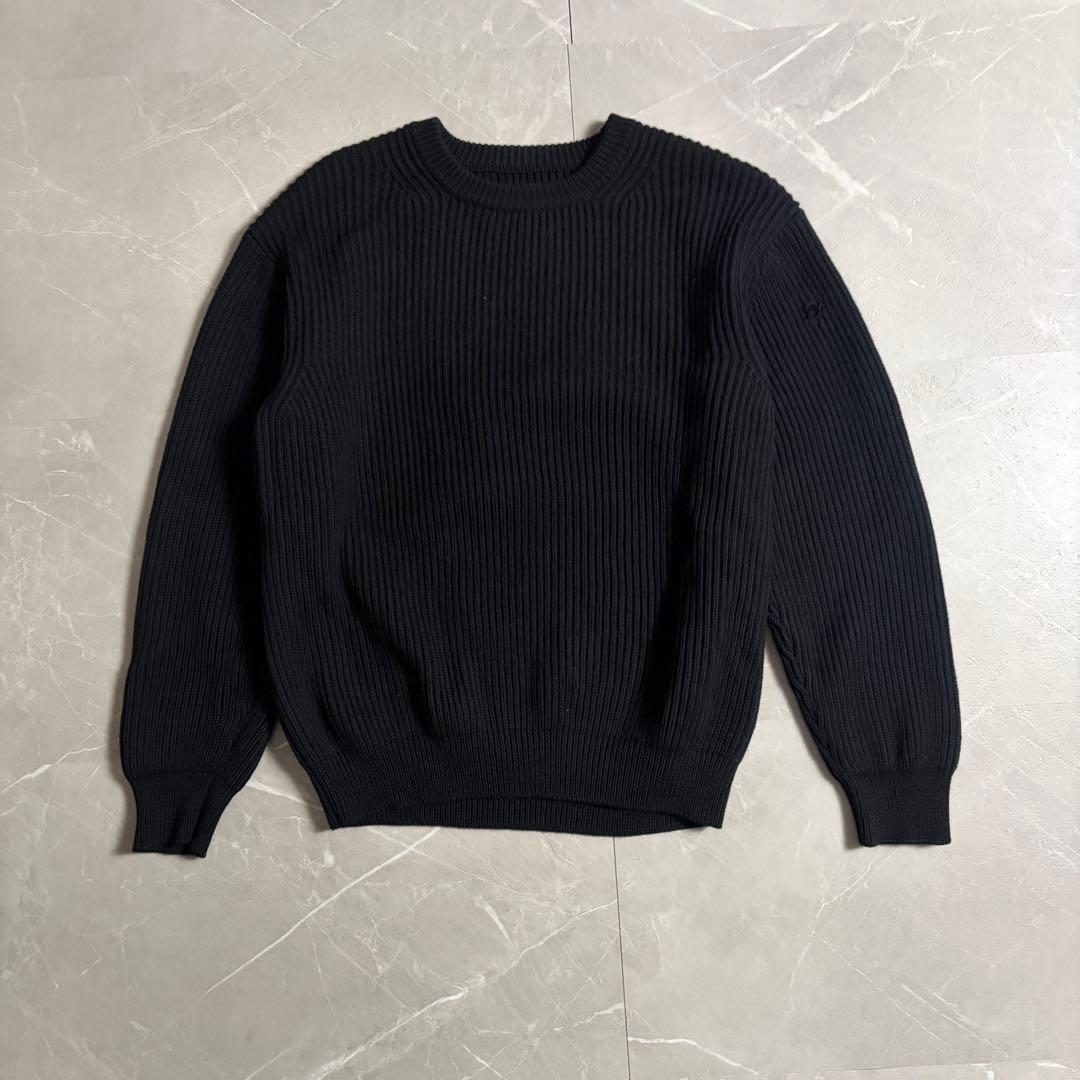 BATONER ブラック ニット　SIGNATURE CREW NECK