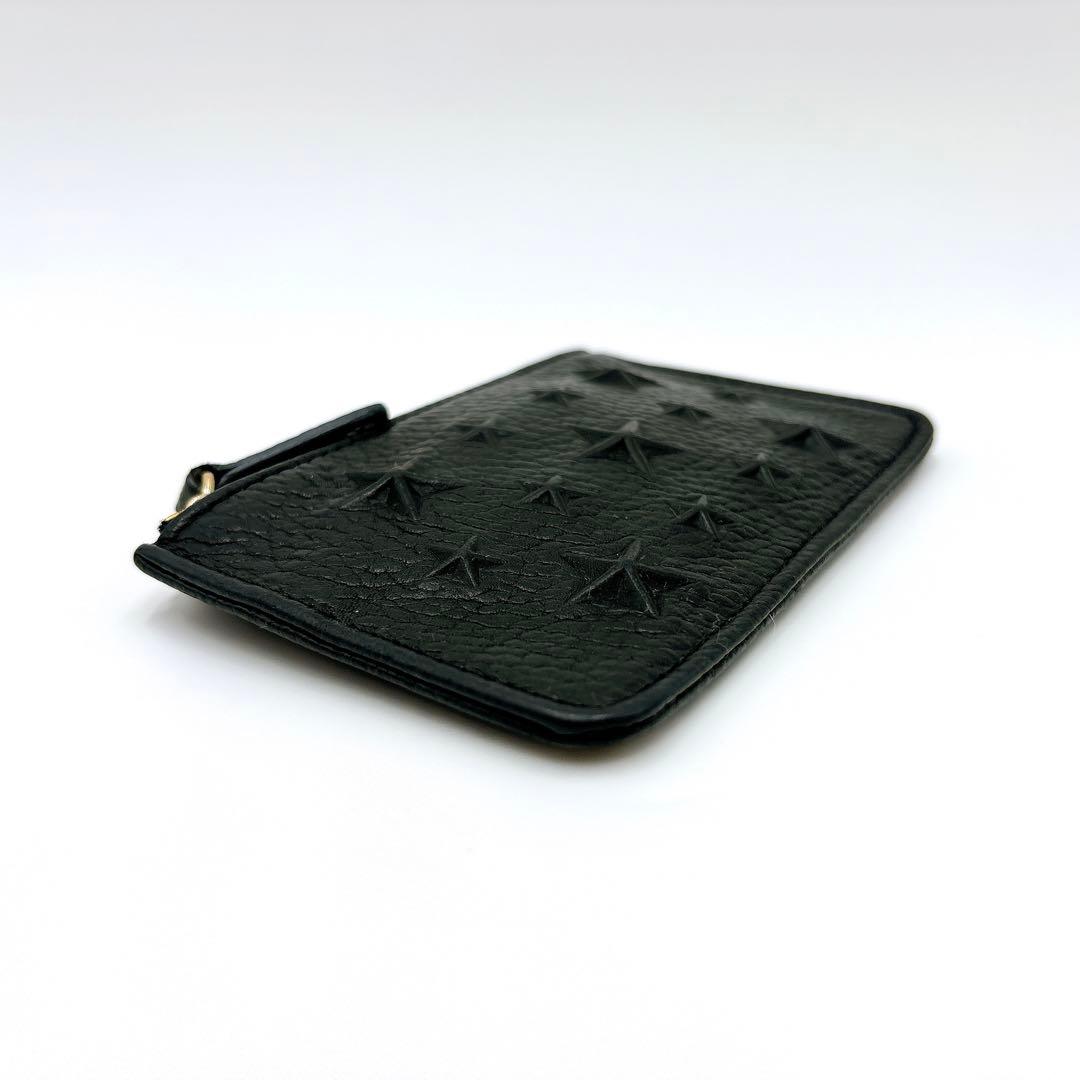 極美品＊ジミーチュウ スターエンボス レザー ケース キーケース ブラック