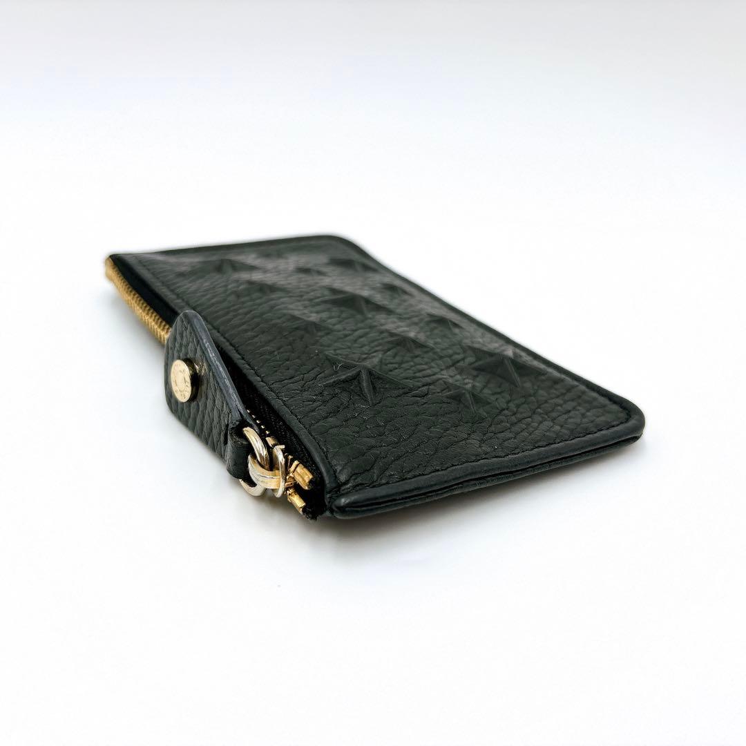 極美品＊ジミーチュウ スターエンボス レザー ケース キーケース ブラック