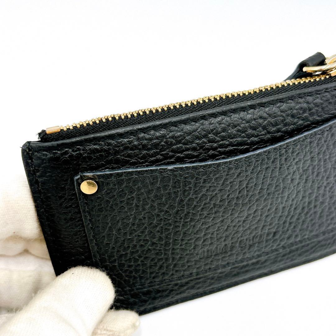 極美品＊ジミーチュウ スターエンボス レザー ケース キーケース ブラック