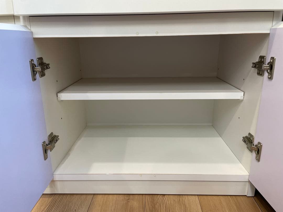 国産キッチンカウンター幅119/美品・使用1年/完成品/北欧インテリア/送料込