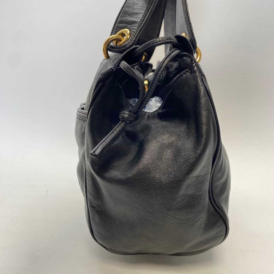 ロエベ ナッパレザーハンドバッグ ブラック アナグラム