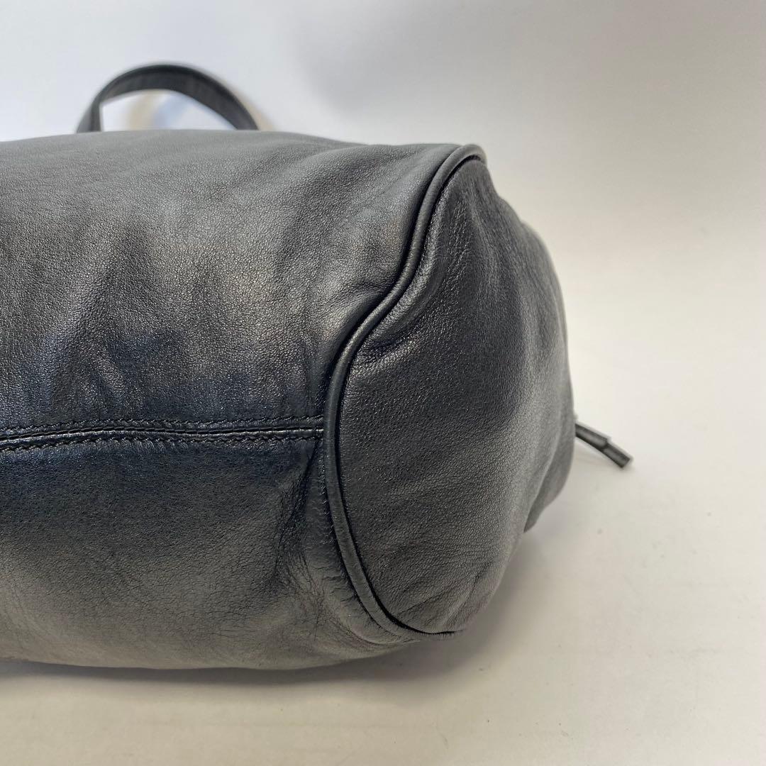 ロエベ ナッパレザーハンドバッグ ブラック アナグラム