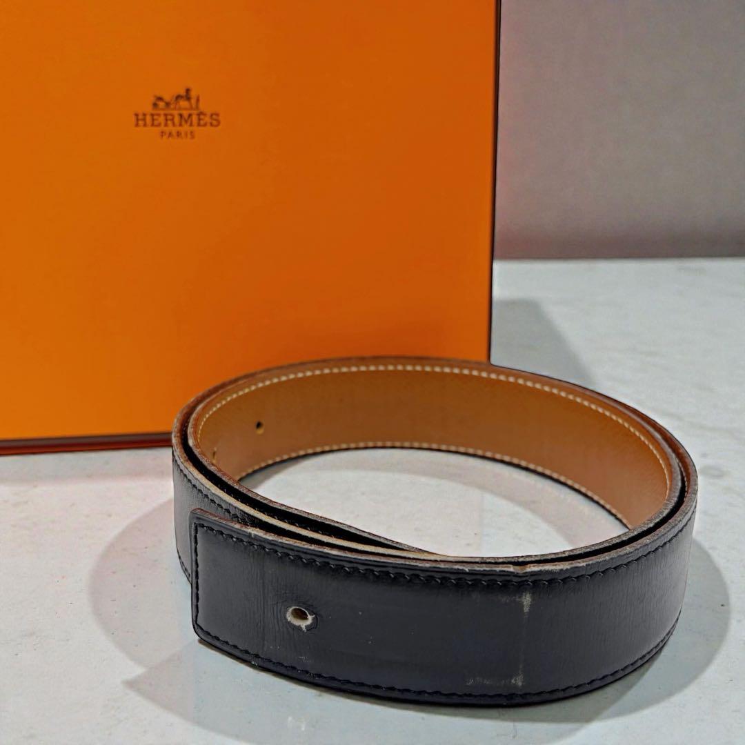 ⭐️良品⭐️ エルメス レザー ベルト 70 ブラウン ブラック