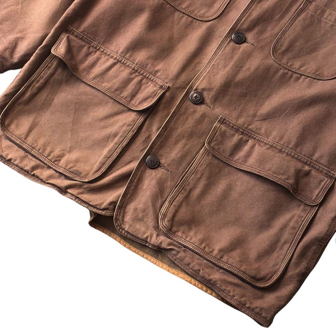 ［襟レザー］90s J.CREW“カバーオール“ライナー付き ジャケット