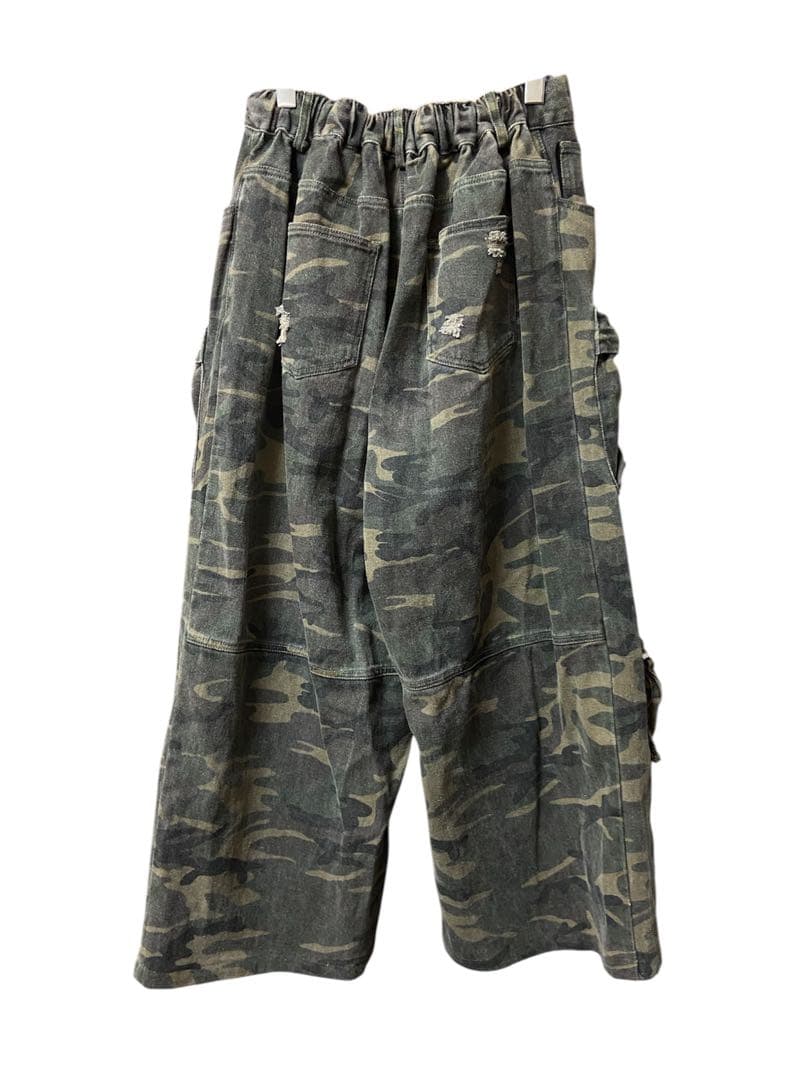 GATELESS 迷彩 ダメージ加工 カーゴパンツ