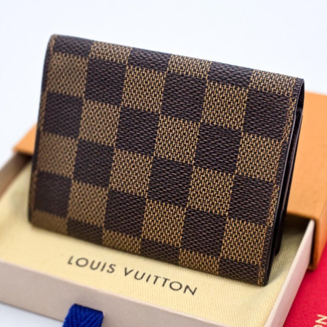 ママさん カードケース ダミエ ブラウン 名刺入れ アンヴェロップ