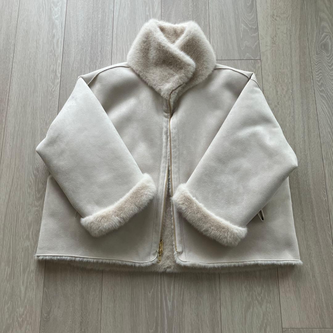 【新品】BARNEYS NEW YORK フェイクファーショートブルゾン