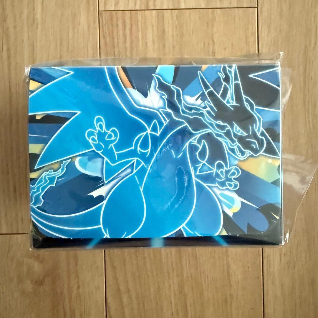 ポケモンカード 韓国限定 メガリザードン プレイマット デッキケース セット 青