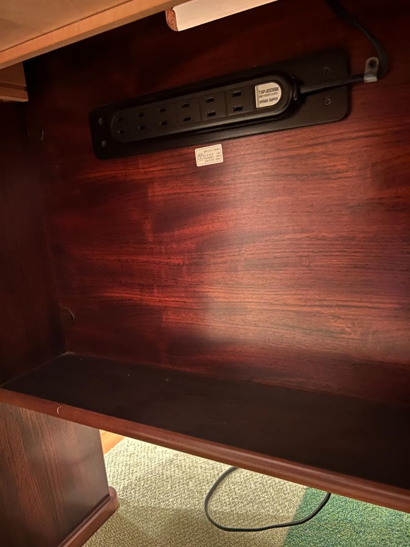 【木製デスク】シンプル書斎机 ノーブランド 約20年前購入 目立つ傷なし