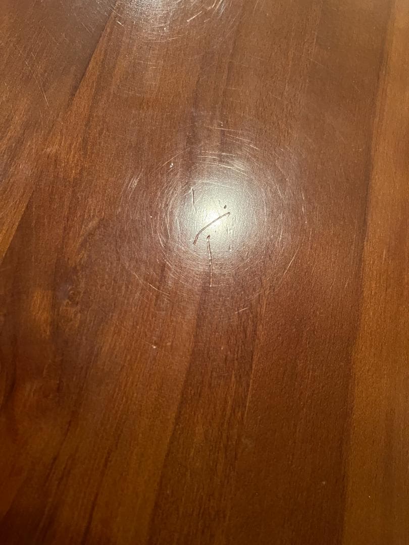 【木製デスク】シンプル書斎机 ノーブランド 約20年前購入 目立つ傷なし