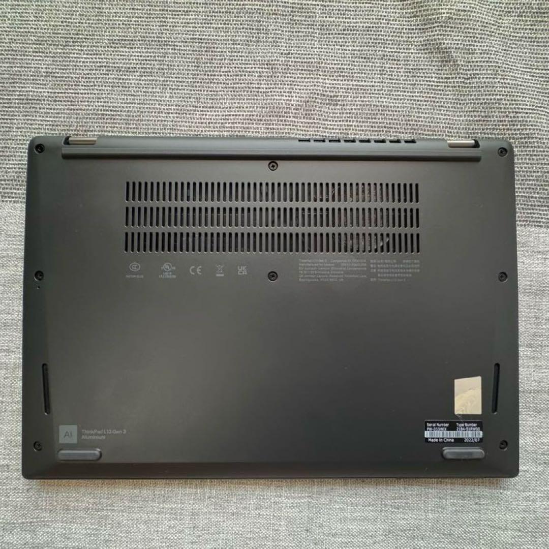 【値下げ】美品レノボThinkPad L13 G3 i5 1235u 16GB