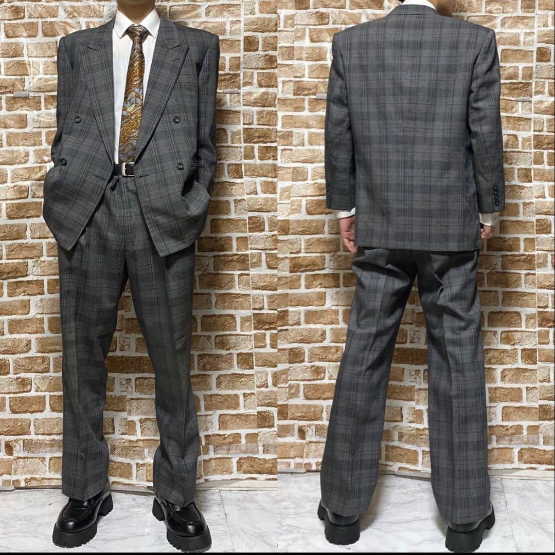 Christian Dior セットアップ　チェック柄　ダブルボタン