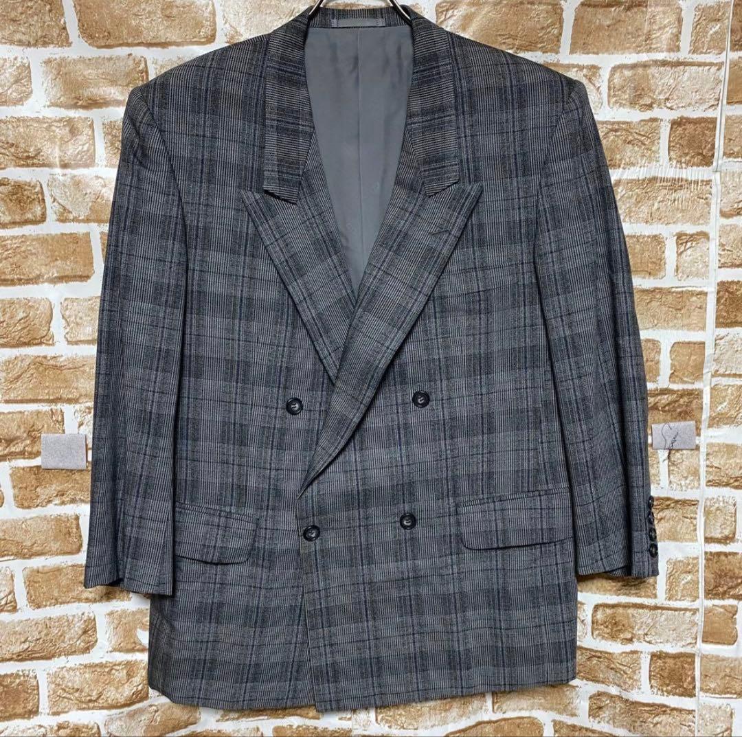 Christian Dior セットアップ　チェック柄　ダブルボタン