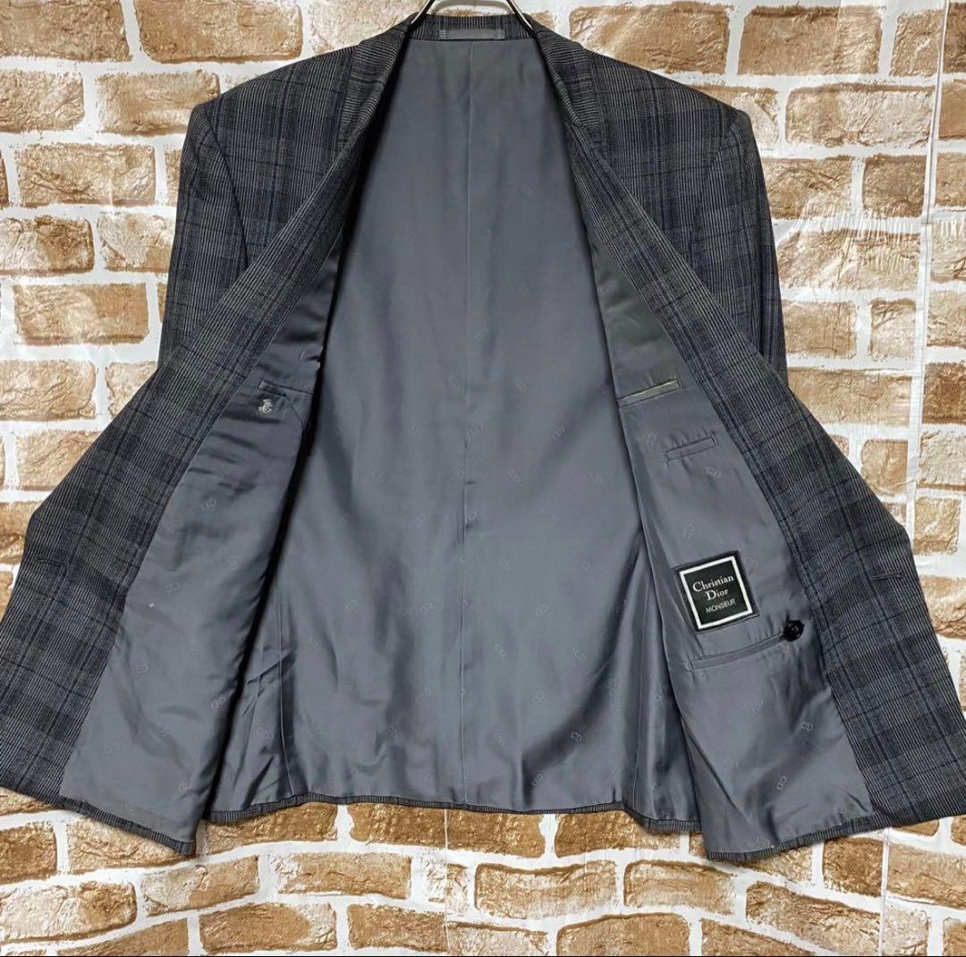 Christian Dior セットアップ　チェック柄　ダブルボタン