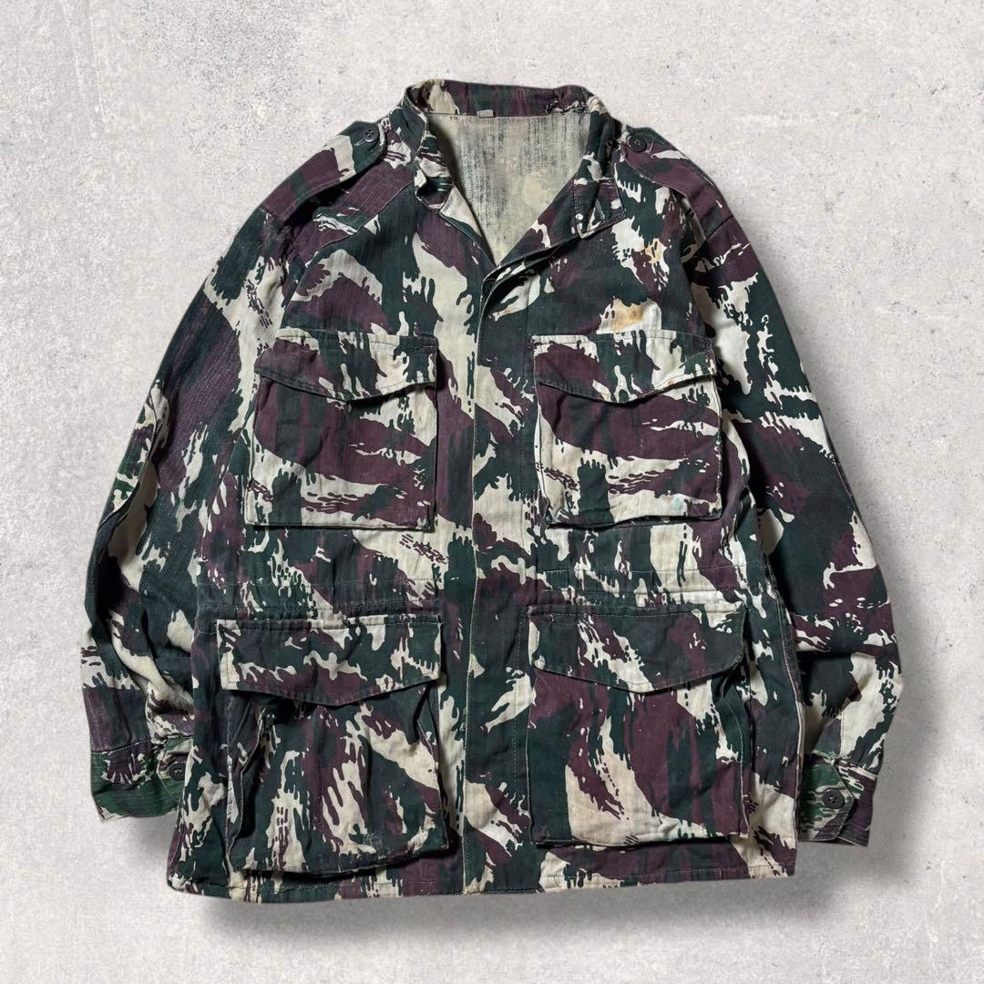 ポルトガル軍リザードカモ迷彩フィールドジャケットミリタリーカモフラ短丈軍モノ古着