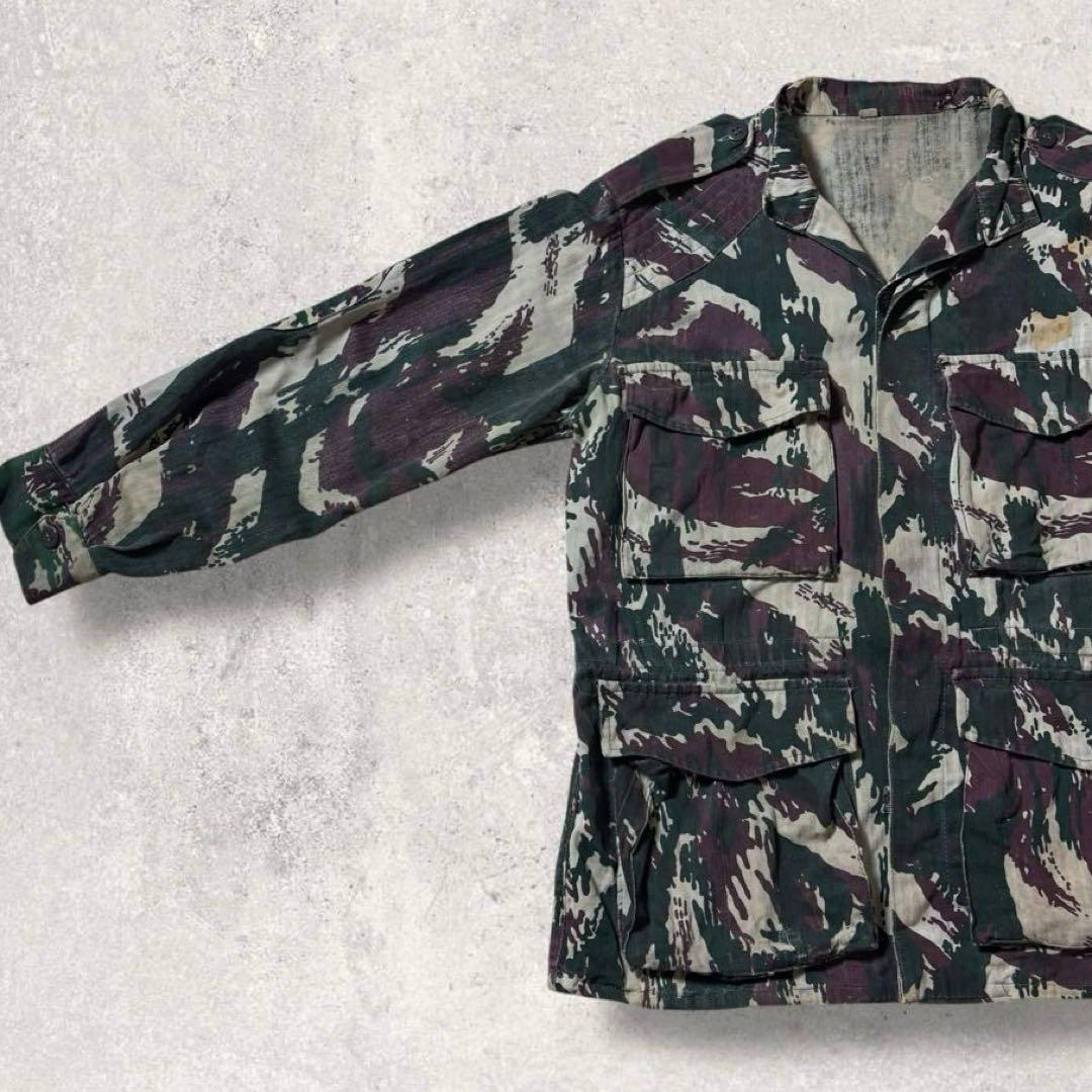 ポルトガル軍リザードカモ迷彩フィールドジャケットミリタリーカモフラ短丈軍モノ古着