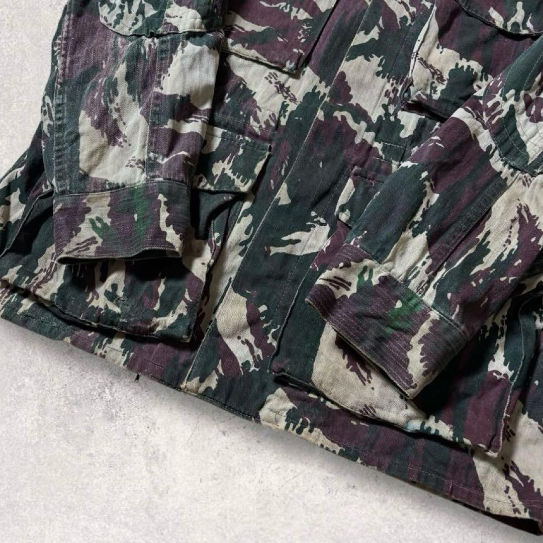 ポルトガル軍リザードカモ迷彩フィールドジャケットミリタリーカモフラ短丈軍モノ古着