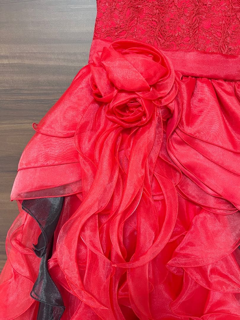 にゃんたん様　オーダーメイド　赤130＆オレンジ120〜130フォーマルドレス