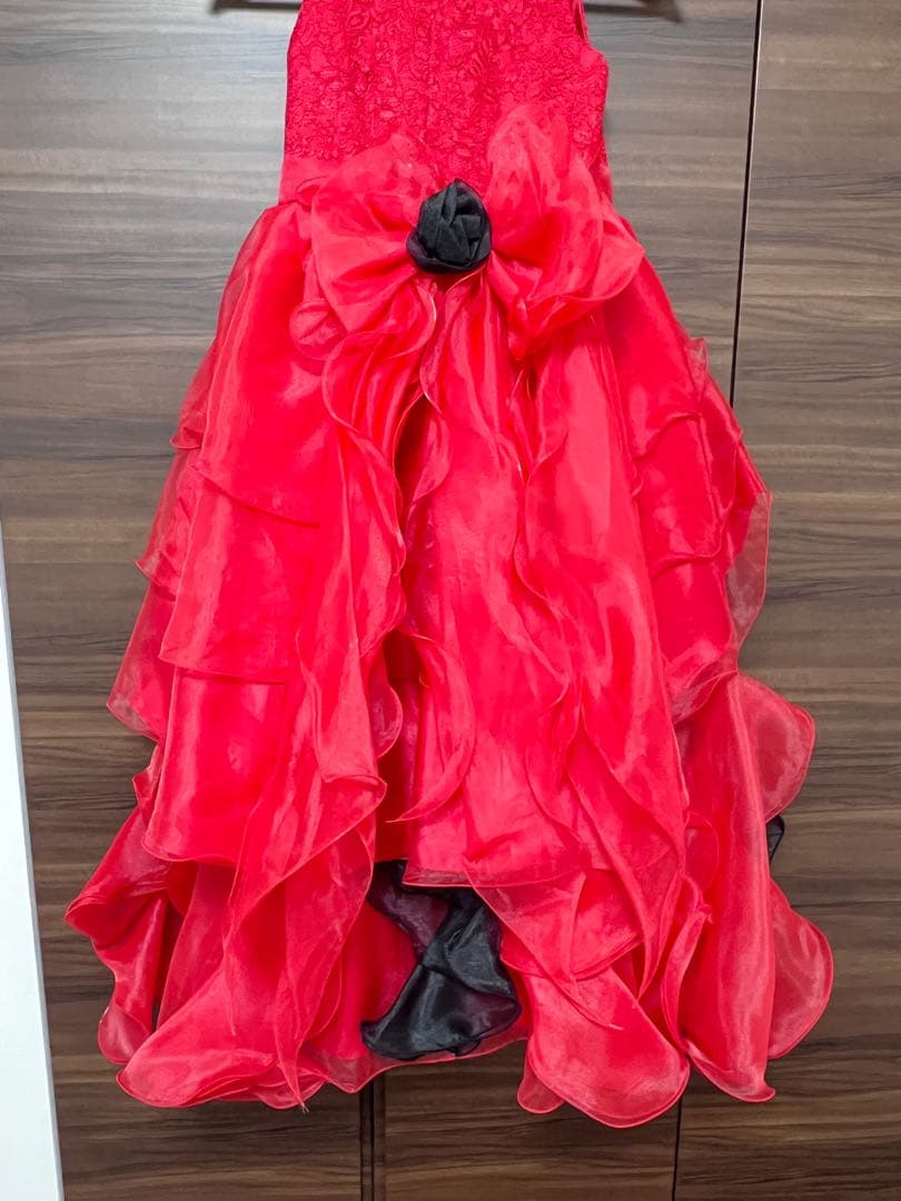 にゃんたん様　オーダーメイド　赤130＆オレンジ120〜130フォーマルドレス