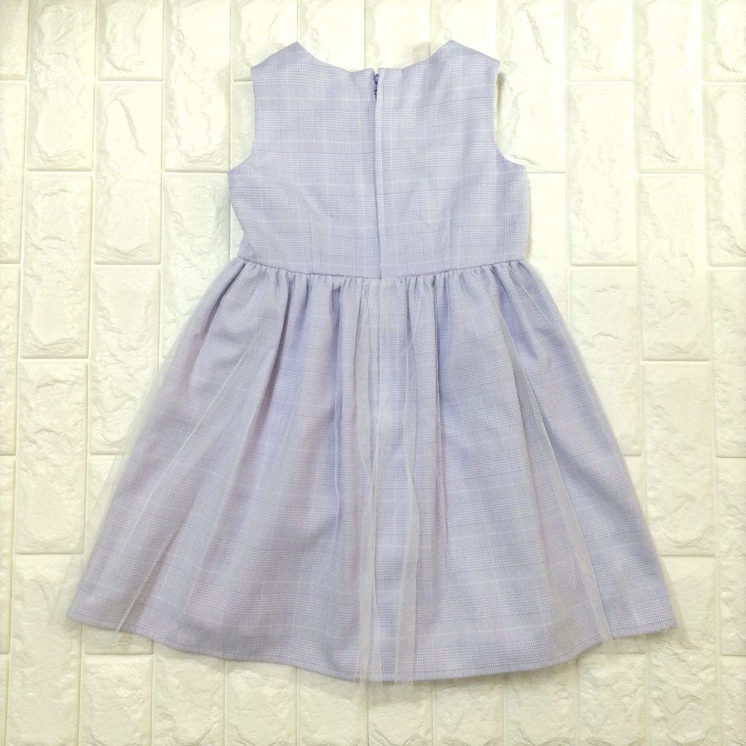 【120】ELLE en noir 入学式 卒園 フォーマル パープル チュール