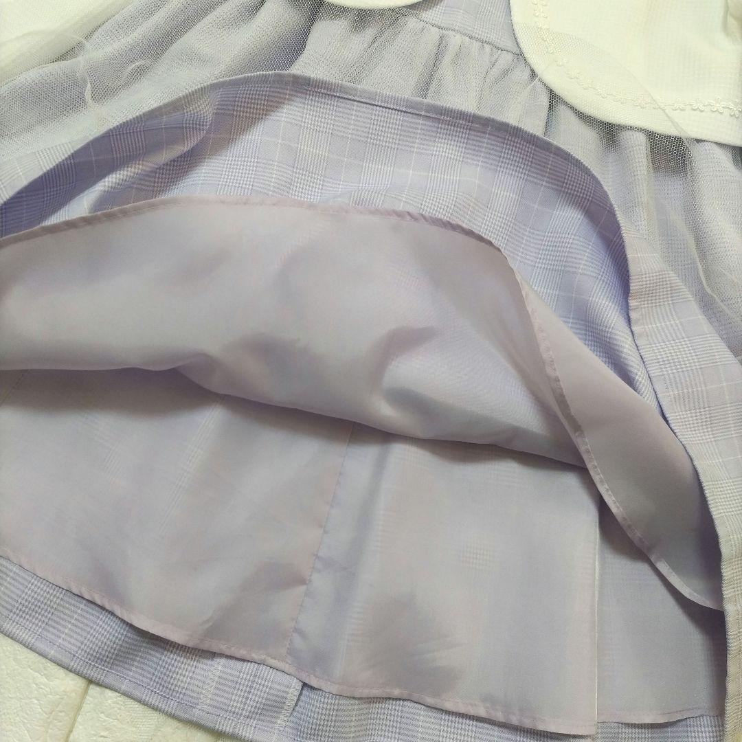 【120】ELLE en noir 入学式 卒園 フォーマル パープル チュール