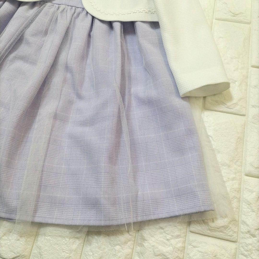 【120】ELLE en noir 入学式 卒園 フォーマル パープル チュール