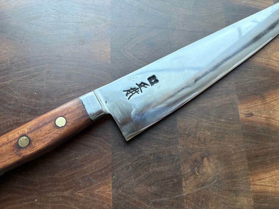 正本　最上　切付　牛刀　220mm 7寸　包丁　全鋼　洋包丁