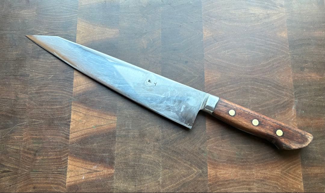 正本　最上　切付　牛刀　220mm 7寸　包丁　全鋼　洋包丁