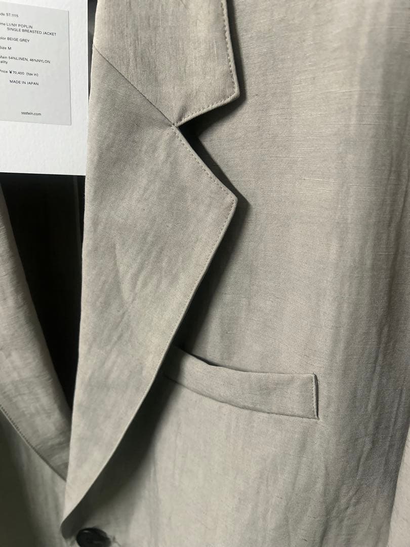 ssstein SINGLE BREASTED JACKET Mサイズ