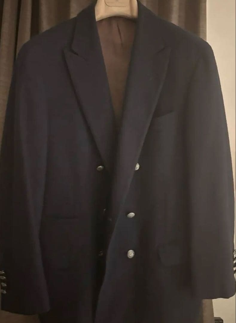 Brunello cucinelli ウールカシミヤシルク　ネイビー48