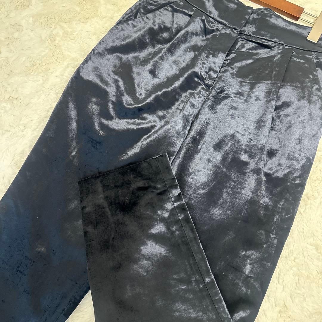 ブルネロクチネリ ベルベットパンツ 36 濃紺 イタリア製