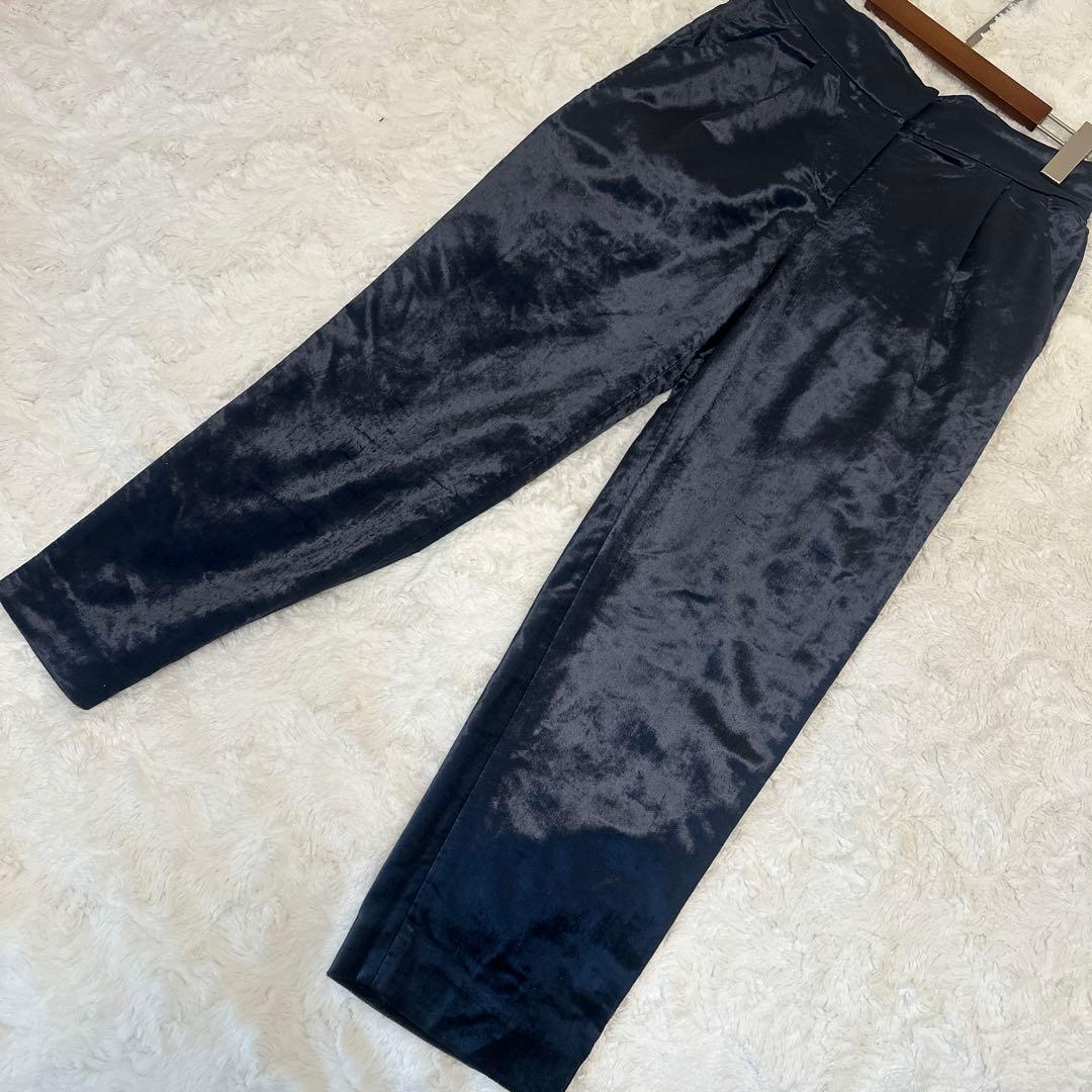 ブルネロクチネリ ベルベットパンツ 36 濃紺 イタリア製