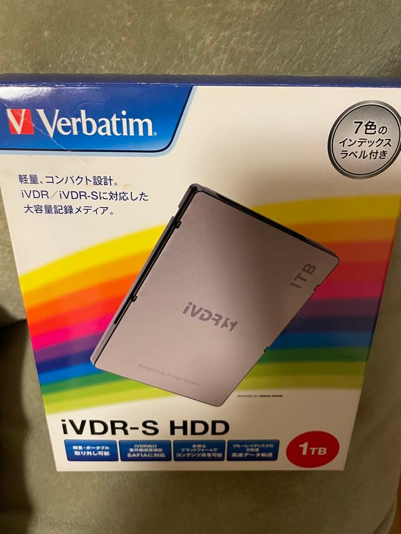 外付けハードディスク・ドライブ Verbatim iVDR-S HDD 1TB