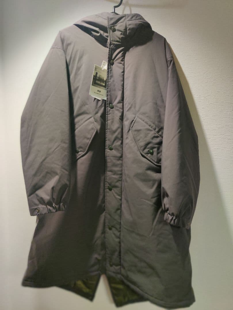 ユニクロエンジニアドガーメンツコラボ フーデットコート ダークグリーン L 新品