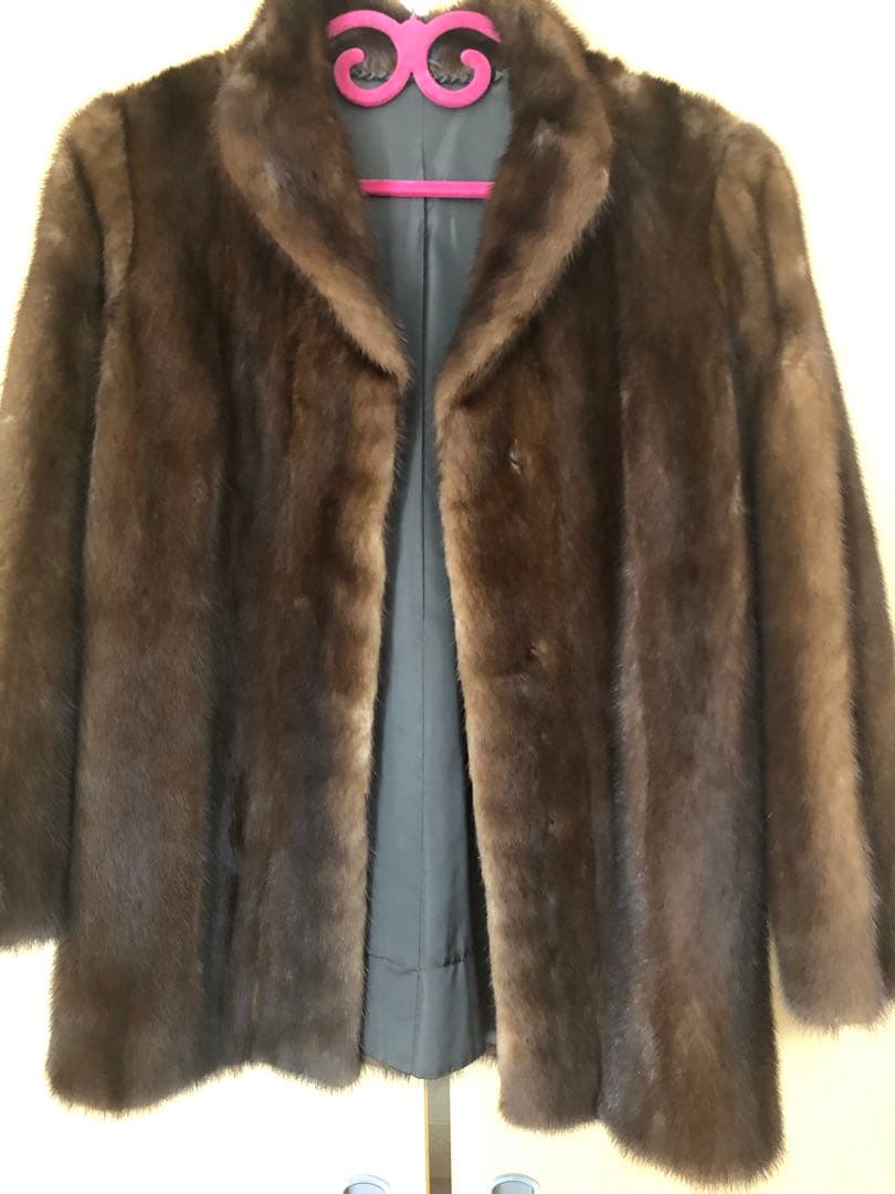 シュウオウ SAGA MINK ブラウン毛皮コート