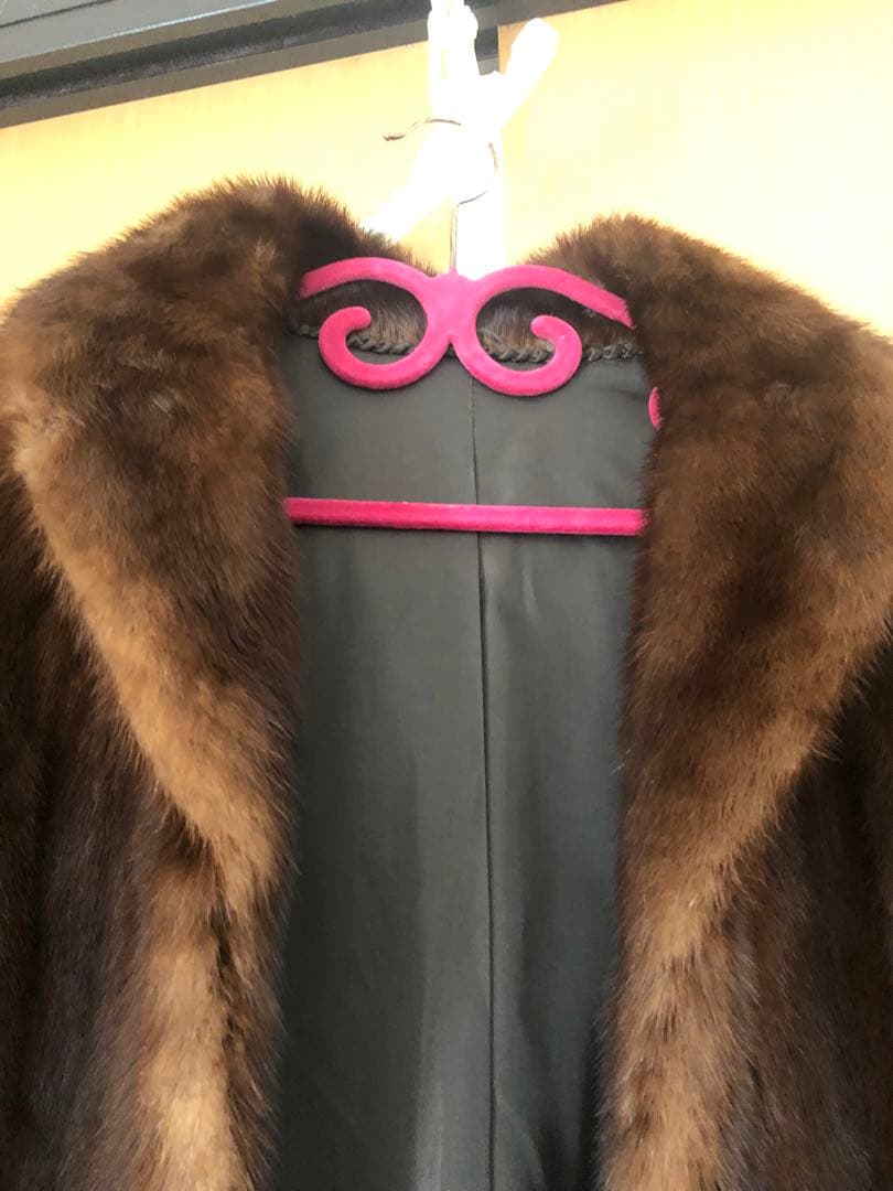 シュウオウ SAGA MINK ブラウン毛皮コート