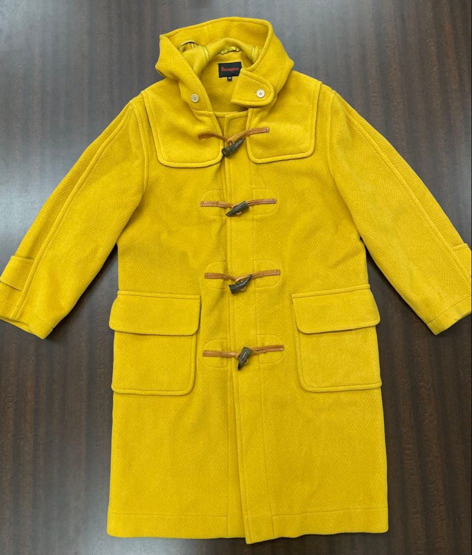 レア！ヘリンボーン ダッフルコート　マスタード　ハンガリーBronpton 社製