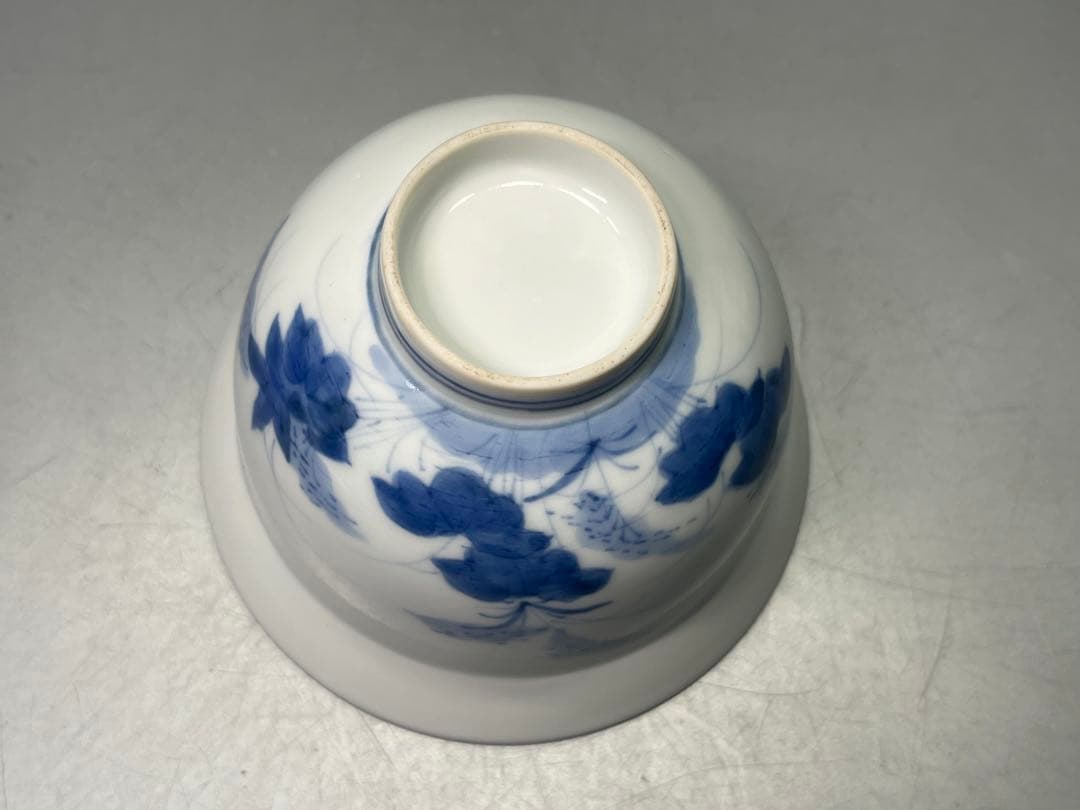 江戸後期　鍋島　染付　向付　5客