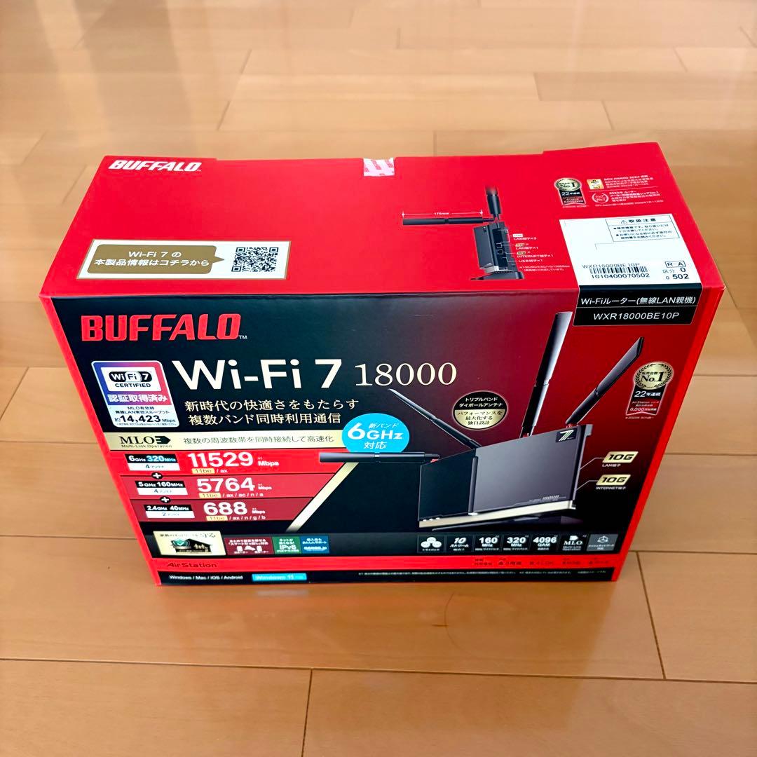 M*a様 WXR18000BE10P BUFFALO Wi-Fi 7 無線LAN