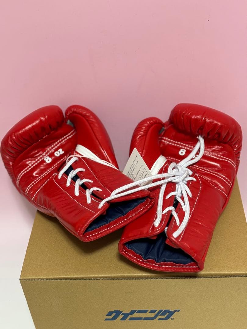 Winning 試合用ボクシンググローブ 8oz 8オンス レッド 新