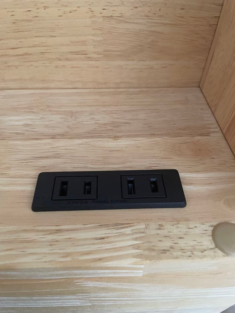 中居木工　コンセント付き棚　ナチュラル