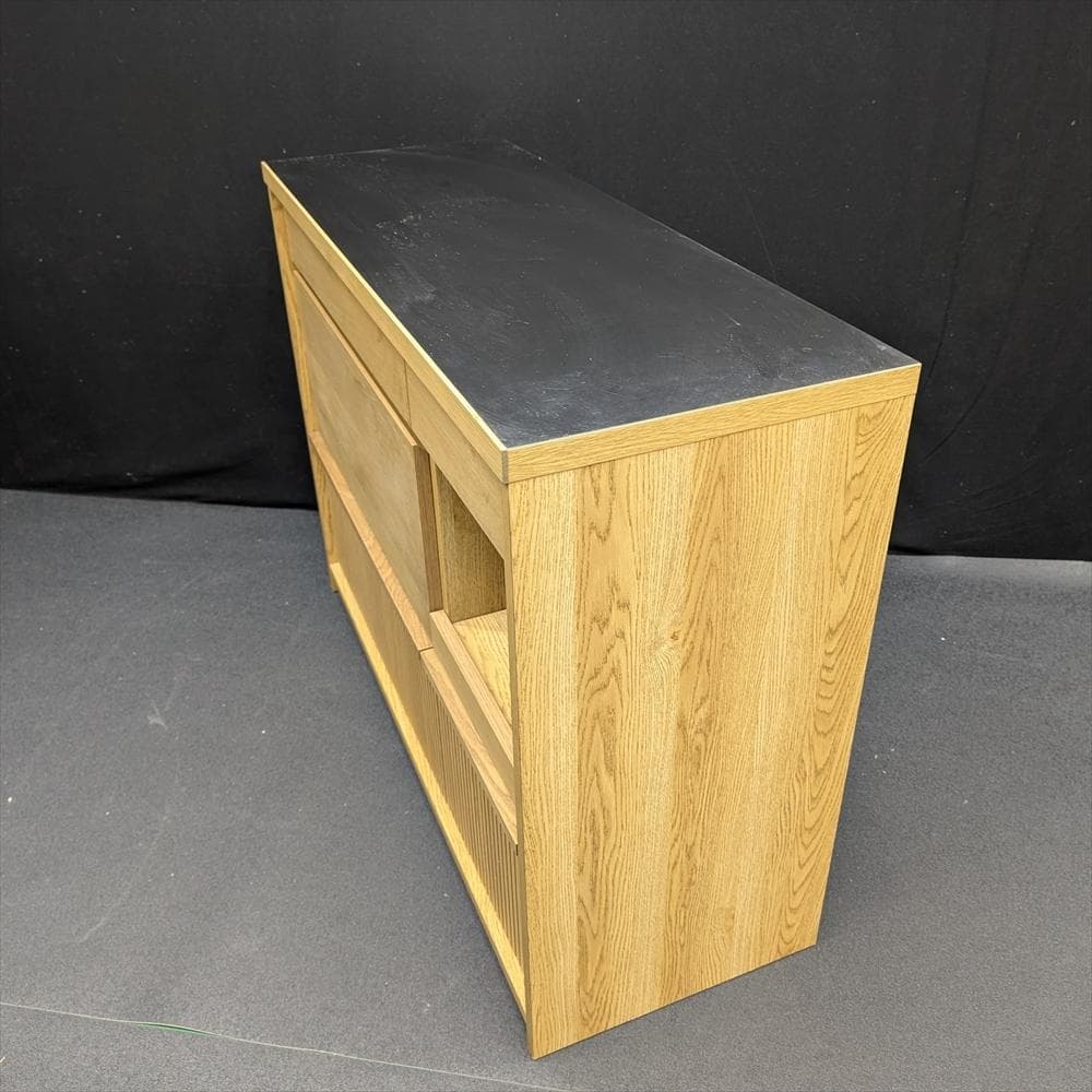 美品　ウニコ　ディフェ　オーク　キッチンカウンター　レンジボード　レンジ台