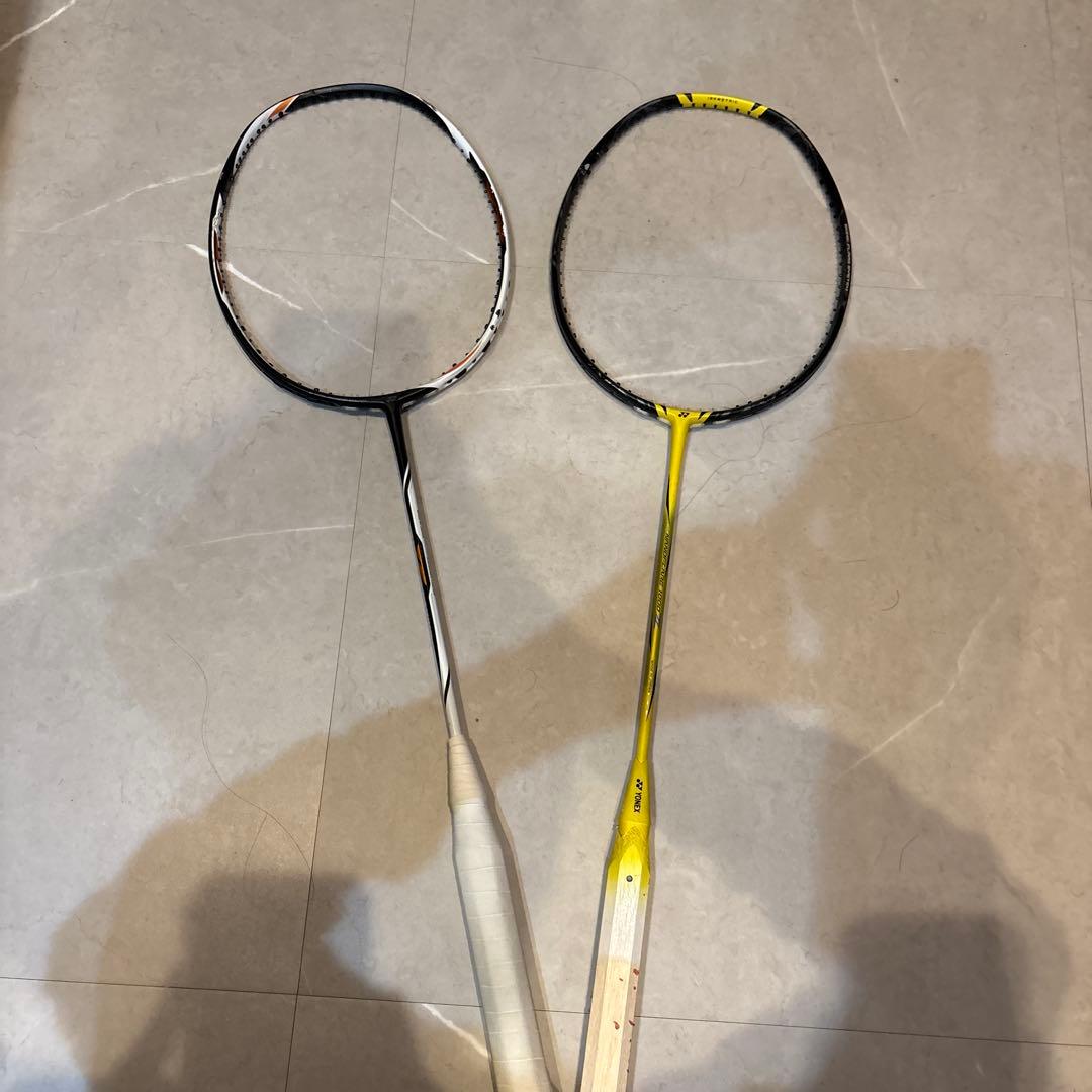 バドミントンラケット 2本セット　ジャンク品