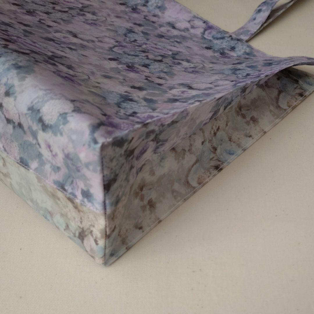 ふわふわ〈 リバティ 〉ラミネート・Ａ4横型紙袋型トートバッグ他