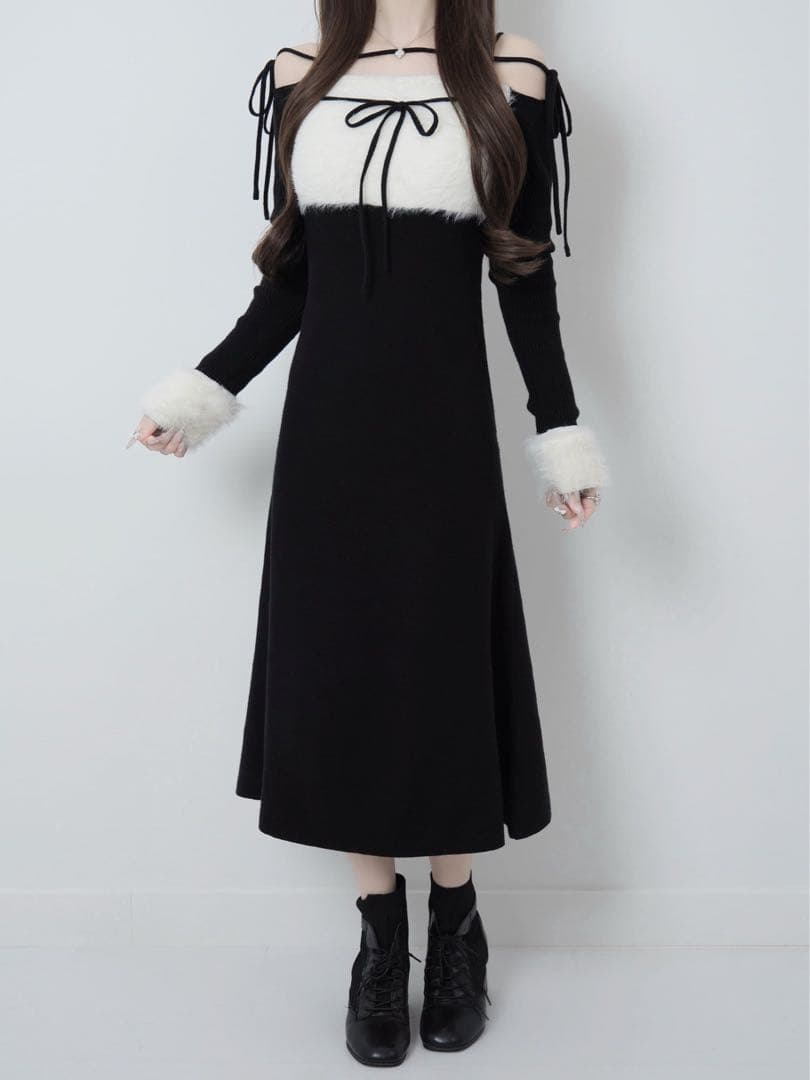 ワンピース Lumignon original Ribbon bust fluffy