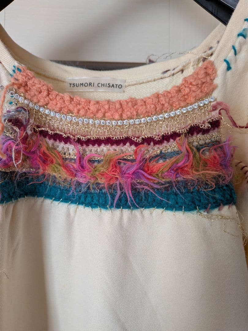 TSUMORI CHISATO 刺繍入り長袖ワンピース